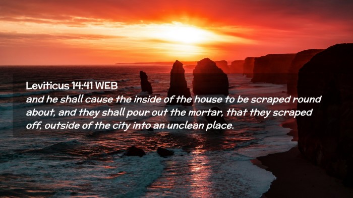 Picture 02 - Leviticus 14:41 WEB Desktop Wallpaper - and he shall cause the inside of the house to be - Desktop Bible Verse Wallpaper