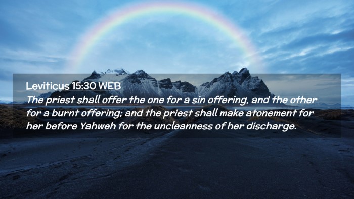 Picture 02 - Leviticus 15:30 WEB Desktop Wallpaper - The priest shall offer the one for a sin - Desktop Bible Verse Wallpaper