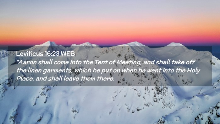 Picture 02 - Leviticus 16:23 WEB Desktop Wallpaper - 