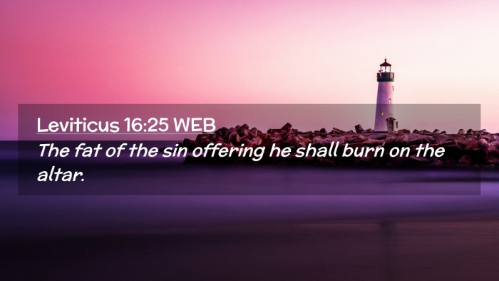 Picture 02 - Leviticus 16:25 WEB Desktop Wallpaper - The fat of the sin offering he shall burn on the - Desktop Bible Verse Wallpaper