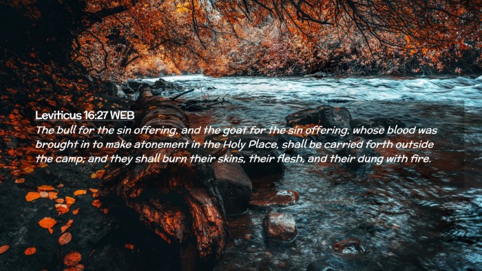 Picture 02 - Leviticus 16:27 WEB Desktop Wallpaper - The bull for the sin offering, and the goat for - Desktop Bible Verse Wallpaper