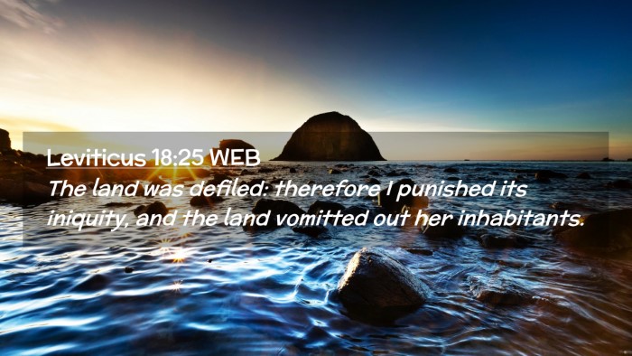 Picture 02 - Leviticus 18:25 WEB Desktop Wallpaper - The land was defiled: therefore I punished its - Desktop Bible Verse Wallpaper