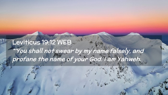 Picture 02 - Leviticus 19:12 WEB Desktop Wallpaper - 