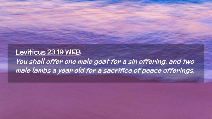 Picture 02 - Leviticus 23:19 WEB Desktop Wallpaper - You shall offer one male goat for a sin offering, - Desktop Bible Verse Wallpaper