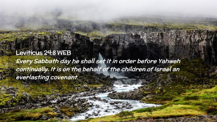 Picture 02 - Leviticus 24:8 WEB Desktop Wallpaper - Every Sabbath day he shall set it in order before - Desktop Bible Verse Wallpaper