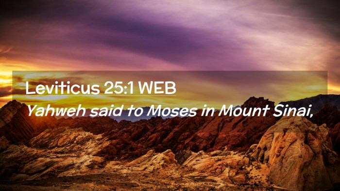 Picture 02 - Leviticus 25:1 WEB Desktop Wallpaper - Yahweh said to Moses in Mount - Desktop Bible Verse Wallpaper