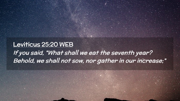 Picture 02 - Leviticus 25:20 WEB Desktop Wallpaper - If you said, 