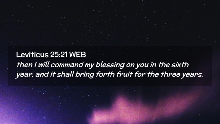 Picture 02 - Leviticus 25:21 WEB Desktop Wallpaper - then I will command my blessing on you in the - Desktop Bible Verse Wallpaper