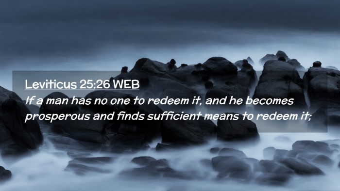 Picture 02 - Leviticus 25:26 WEB Desktop Wallpaper - If a man has no one to redeem it, and he becomes - Desktop Bible Verse Wallpaper