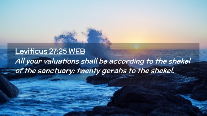 Picture 02 - Leviticus 27:25 WEB Desktop Wallpaper - All your valuations shall be according to the - Desktop Bible Verse Wallpaper