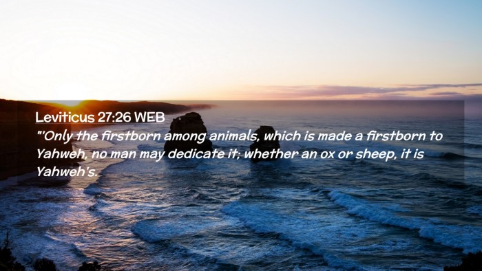 Picture 02 - Leviticus 27:26 WEB Desktop Wallpaper - 