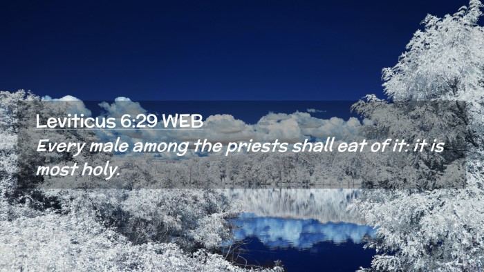 Picture 02 - Leviticus 6:29 WEB Desktop Wallpaper - Every male among the priests shall eat of it: it - Desktop Bible Verse Wallpaper