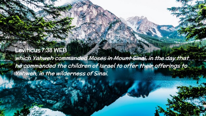 Picture 02 - Leviticus 7:38 WEB Desktop Wallpaper - which Yahweh commanded Moses in Mount Sinai, in - Desktop Bible Verse Wallpaper