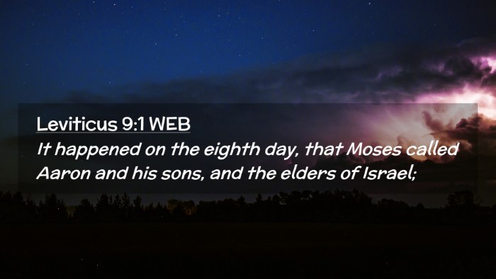 Picture 02 - Leviticus 9:1 WEB Desktop Wallpaper - It happened on the eighth day, that Moses called - Desktop Bible Verse Wallpaper