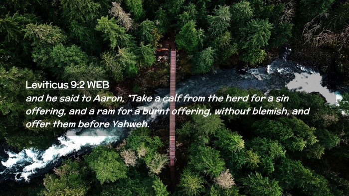 Picture 02 - Leviticus 9:2 WEB Desktop Wallpaper - and he said to Aaron, 