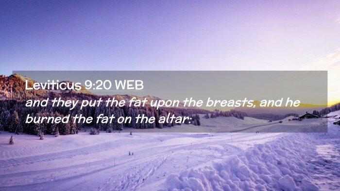 Picture 02 - Leviticus 9:20 WEB Desktop Wallpaper - and they put the fat upon the breasts, and he - Desktop Bible Verse Wallpaper