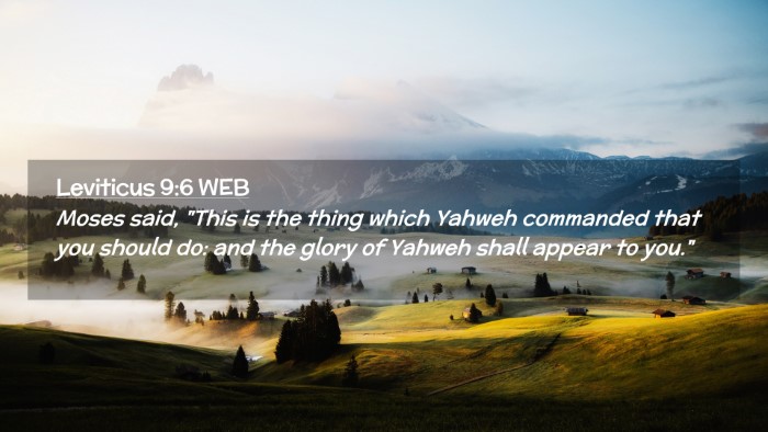 Picture 02 - Leviticus 9:6 WEB Desktop Wallpaper - Moses said, 