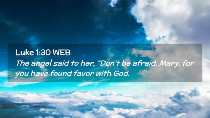 Picture 02 - Luke 1:30 WEB Desktop Wallpaper - The angel said to her, 