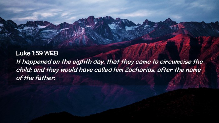 Picture 02 - Luke 1:59 WEB Desktop Wallpaper - It happened on the eighth day, that they came to - Desktop Bible Verse Wallpaper