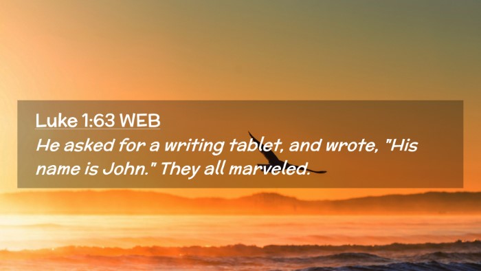 Picture 02 - Luke 1:63 WEB Desktop Wallpaper - He asked for a writing tablet, and wrote, 
