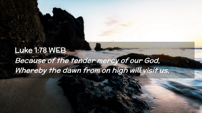 Picture 02 - Luke 1:78 WEB Desktop Wallpaper - Because of the tender mercy of our God, Whereby - Desktop Bible Verse Wallpaper