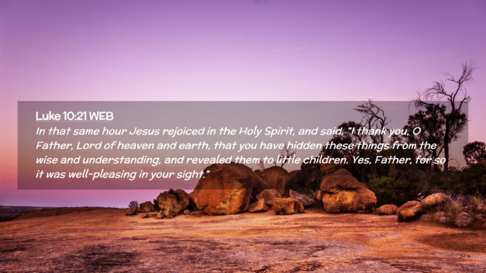 Picture 02 - Luke 10:21 WEB Desktop Wallpaper - In that same hour Jesus rejoiced in the Holy - Desktop Bible Verse Wallpaper