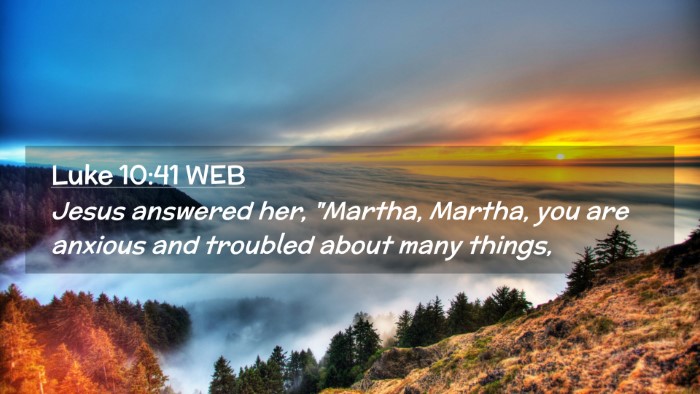 Picture 02 - Luke 10:41 WEB Desktop Wallpaper - Jesus answered her, 