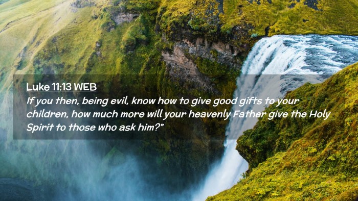Picture 02 - Luke 11:13 WEB Desktop Wallpaper - If you then, being evil, know how to give good - Desktop Bible Verse Wallpaper