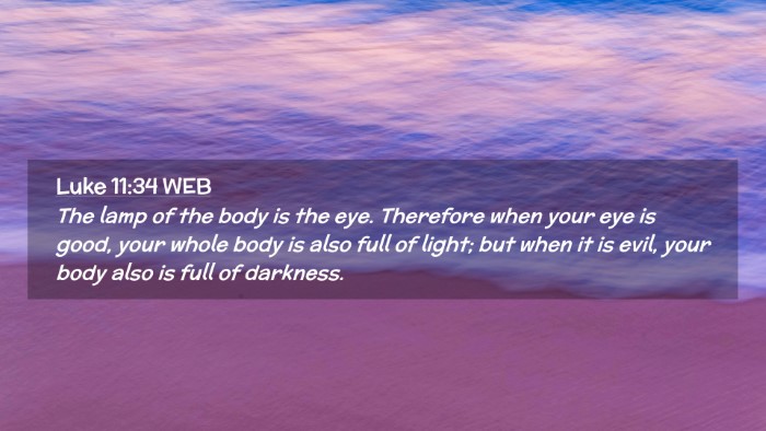 Picture 02 - Luke 11:34 WEB Desktop Wallpaper - The lamp of the body is the eye. Therefore when - Desktop Bible Verse Wallpaper