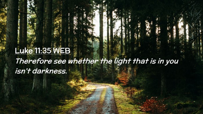Picture 02 - Luke 11:35 WEB Desktop Wallpaper - Therefore see whether the light that is in you - Desktop Bible Verse Wallpaper