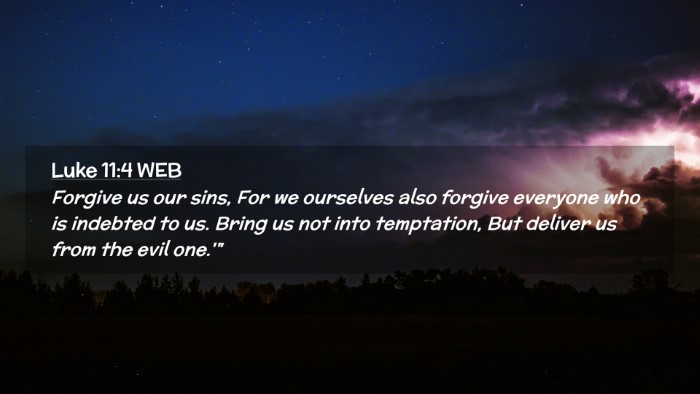 Picture 02 - Luke 11:4 WEB Desktop Wallpaper - Forgive us our sins, For we ourselves also - Desktop Bible Verse Wallpaper