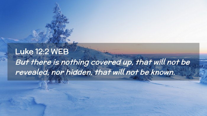 Picture 02 - Luke 12:2 WEB Desktop Wallpaper - But there is nothing covered up, that will not be - Desktop Bible Verse Wallpaper