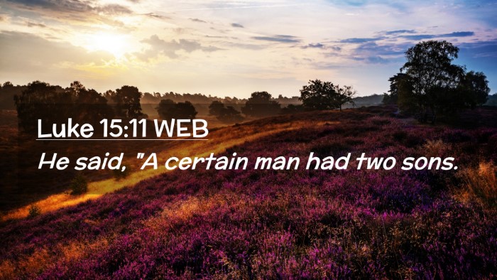 Picture 02 - Luke 15:11 WEB Desktop Wallpaper - He said, 