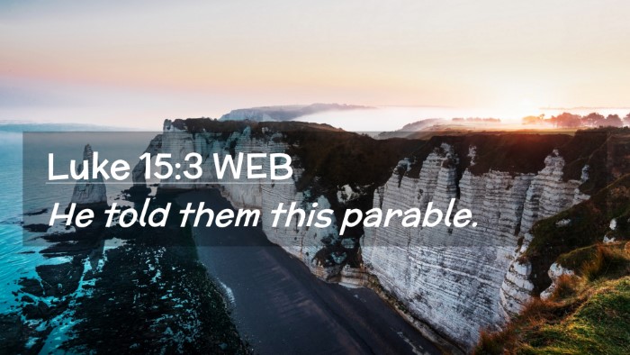 Picture 02 - Luke 15:3 WEB Desktop Wallpaper - He told them this - Desktop Bible Verse Wallpaper