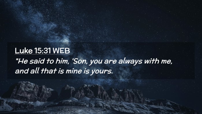 Picture 02 - Luke 15:31 WEB Desktop Wallpaper - 