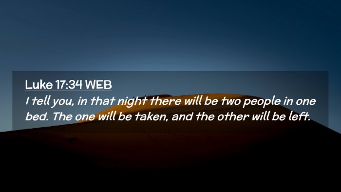 Picture 02 - Luke 17:34 WEB Desktop Wallpaper - I tell you, in that night there will be two - Desktop Bible Verse Wallpaper