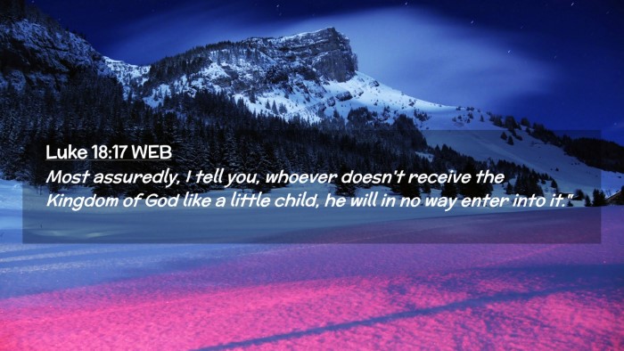Picture 02 - Luke 18:17 WEB Desktop Wallpaper - Most assuredly, I tell you, whoever doesn't - Desktop Bible Verse Wallpaper
