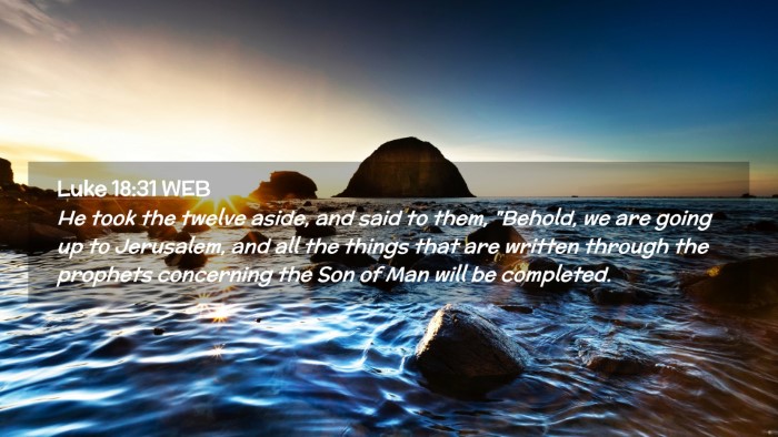 Picture 02 - Luke 18:31 WEB Desktop Wallpaper - He took the twelve aside, and said to them, - Desktop Bible Verse Wallpaper
