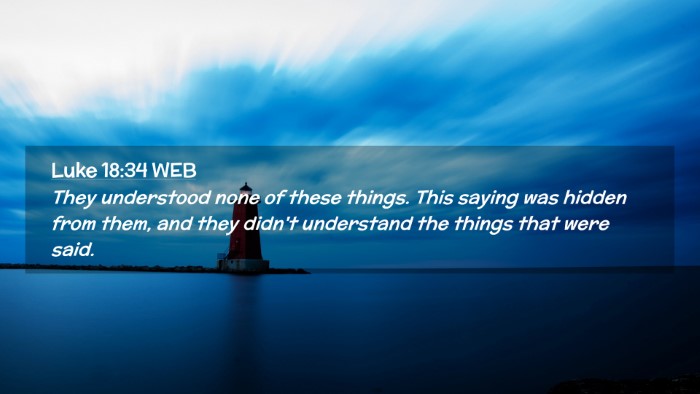 Picture 02 - Luke 18:34 WEB Desktop Wallpaper - They understood none of these things. This saying - Desktop Bible Verse Wallpaper