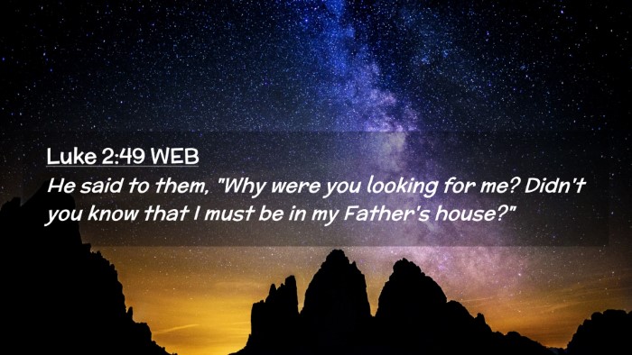 Picture 02 - Luke 2:49 WEB Desktop Wallpaper - He said to them, 
