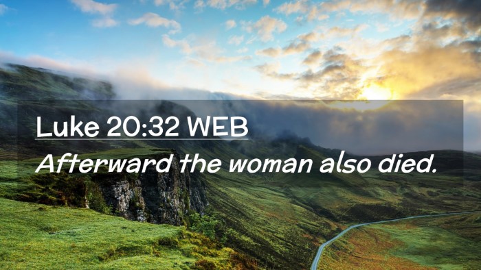 Picture 02 - Luke 20:32 WEB Desktop Wallpaper - Afterward the woman also - Desktop Bible Verse Wallpaper
