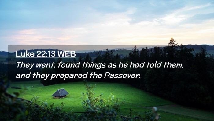 Picture 02 - Luke 22:13 WEB Desktop Wallpaper - They went, found things as he had told them, and - Desktop Bible Verse Wallpaper