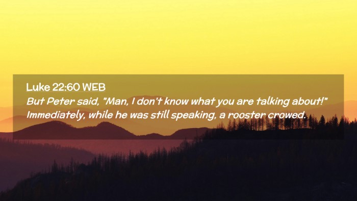 Picture 02 - Luke 22:60 WEB Desktop Wallpaper - But Peter said, 