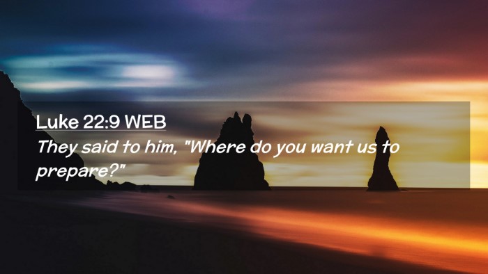 Picture 02 - Luke 22:9 WEB Desktop Wallpaper - They said to him, 