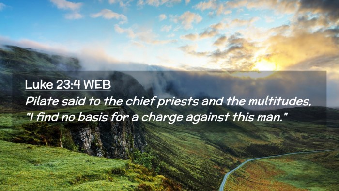 Picture 02 - Luke 23:4 WEB Desktop Wallpaper - Pilate said to the chief priests and the - Desktop Bible Verse Wallpaper