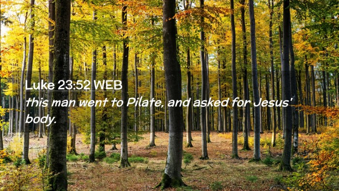 Picture 02 - Luke 23:52 WEB Desktop Wallpaper - this man went to Pilate, and asked for Jesus' - Desktop Bible Verse Wallpaper