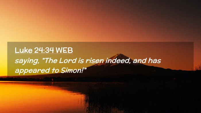Picture 02 - Luke 24:34 WEB Desktop Wallpaper - saying, 