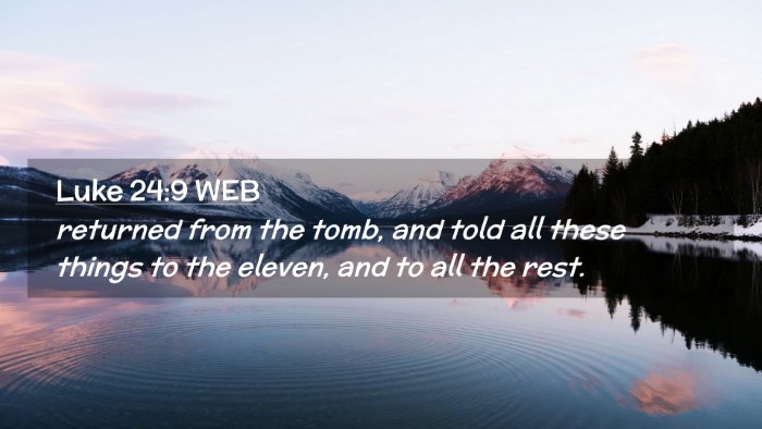 Picture 02 - Luke 24:9 WEB Desktop Wallpaper - returned from the tomb, and told all these things - Desktop Bible Verse Wallpaper