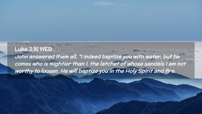 Picture 02 - Luke 3:16 WEB Desktop Wallpaper - John answered them all, 
