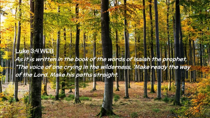Picture 02 - Luke 3:4 WEB Desktop Wallpaper - As it is written in the book of the words of - Desktop Bible Verse Wallpaper